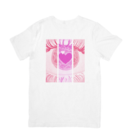 Camiseta ojo con corazón rosa