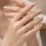 Anillo alianza plateada