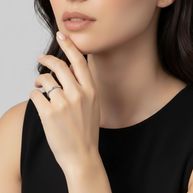 Anillo alianza plateada