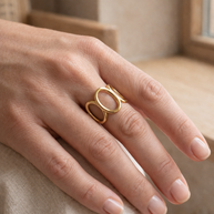 Anillo triple aro dorado