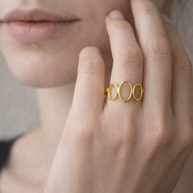 Anillo triple aro dorado