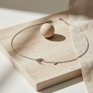 Collar plateada con luna