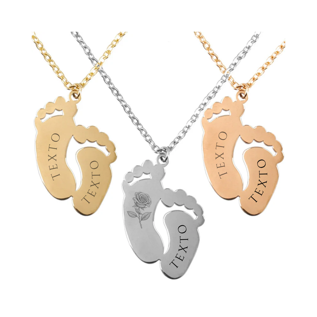 Collares colgante pies personalizables