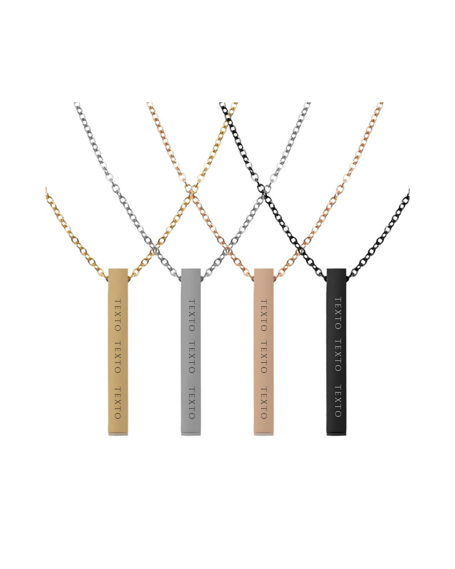 Collares colgante rectangular personalizable