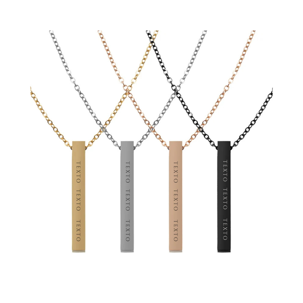 Collares colgante rectangular personalizable