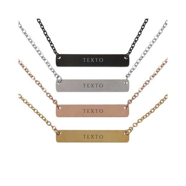 Collares placa rectangular personalizables