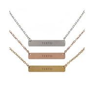 Collar placa rectangular personalizables