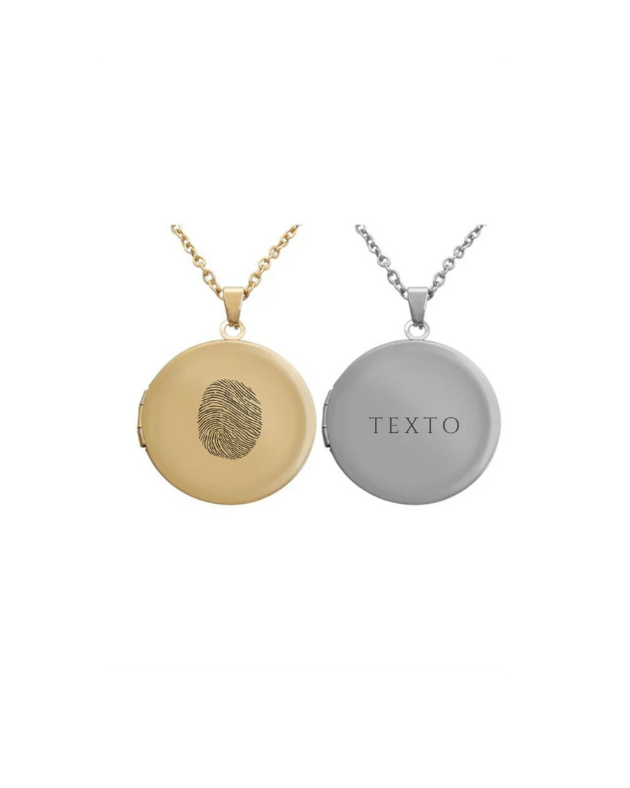 Collares relicario circular personalizables