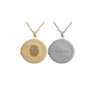 Collares relicario circular personalizables