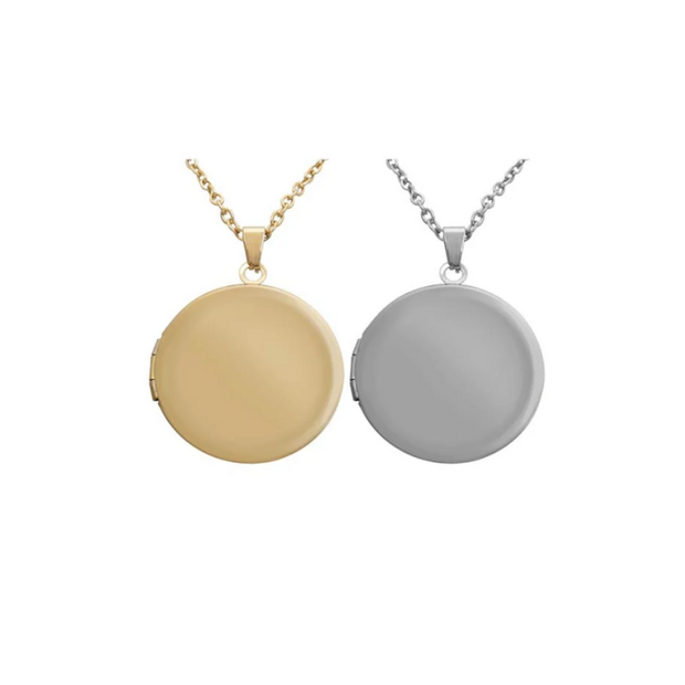 Collares relicario circular personalizables