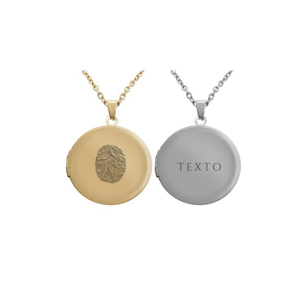 Collares relicario circular personalizables