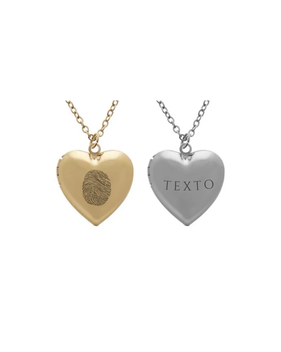 Collares relicario corazón personalizables