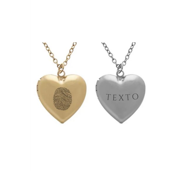 Collares relicario corazón personalizables