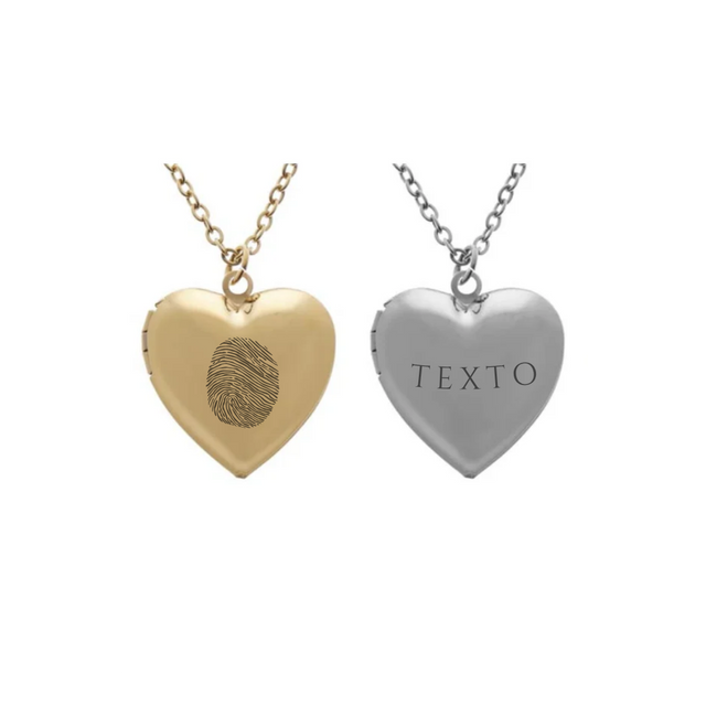 Collares relicario corazón personalizables