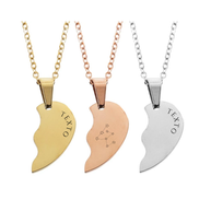 Collares medalla corazón partido personalizables
