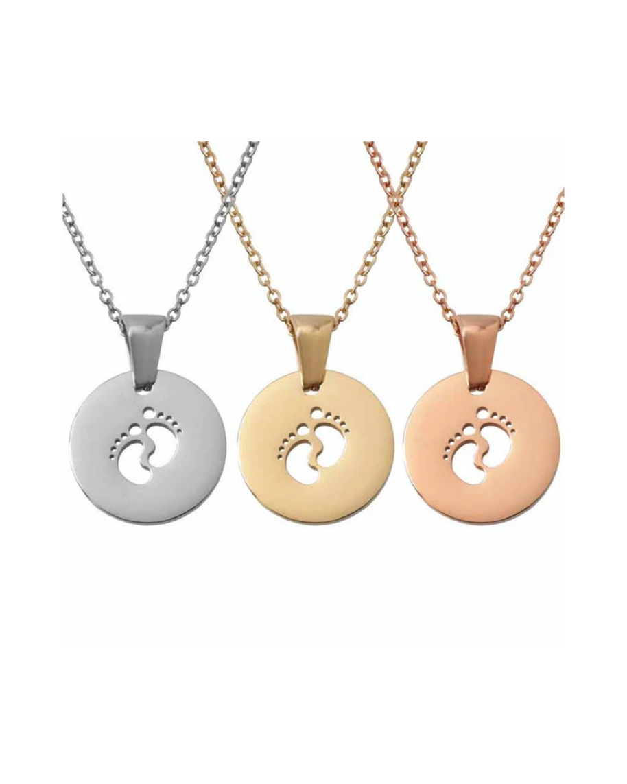 Collares medalla pies troquelados personalizables