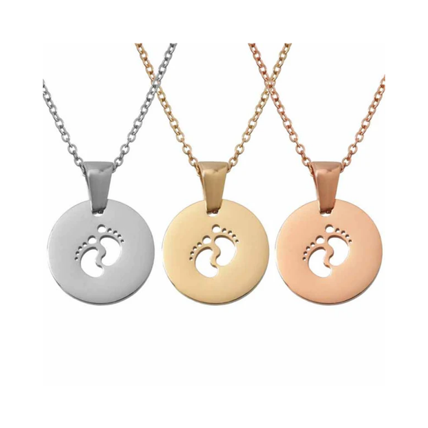 Collares medalla pies troquelados personalizables