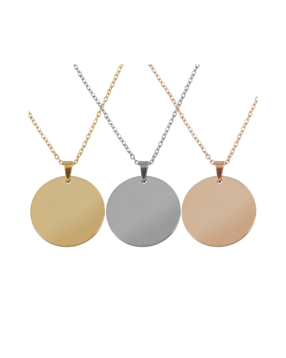 Collares medalla redonda personalizables