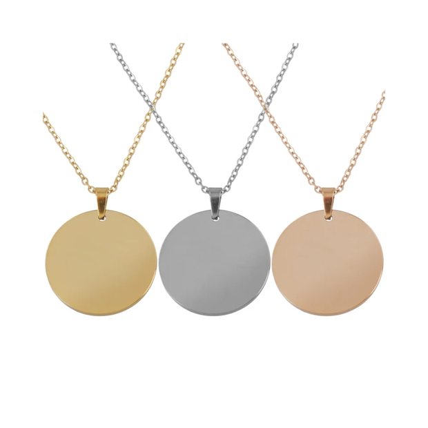 Collares medalla redonda personalizables