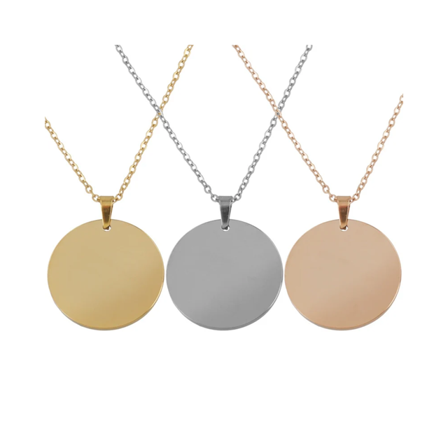 Collares medalla redonda personalizables