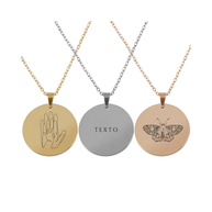 Collares medalla redonda personalizables