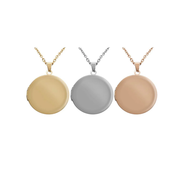 Collares relicario circular personalizables