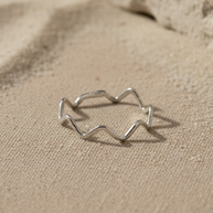 Anillo plateado ZigZag