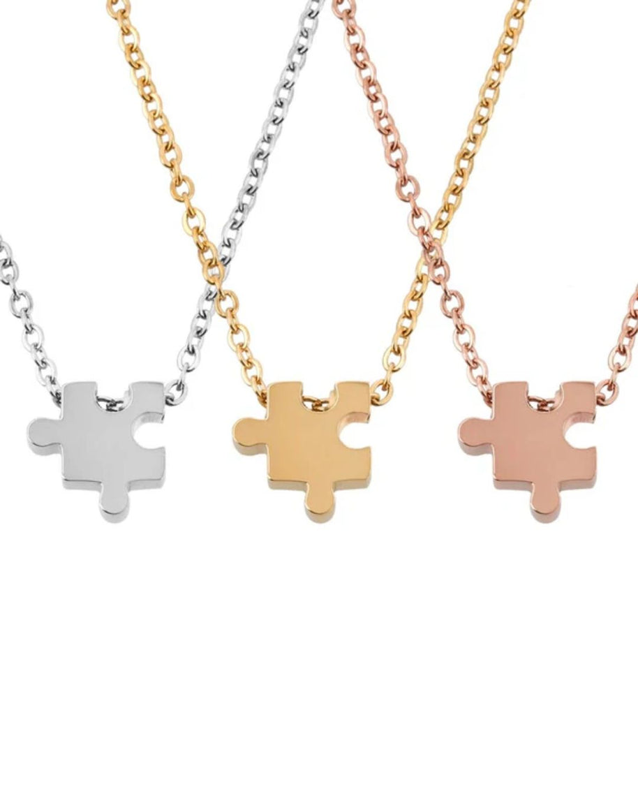 Collares medalla puzzle personalizables