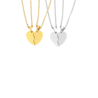Collares medalla corazón partido personalizables