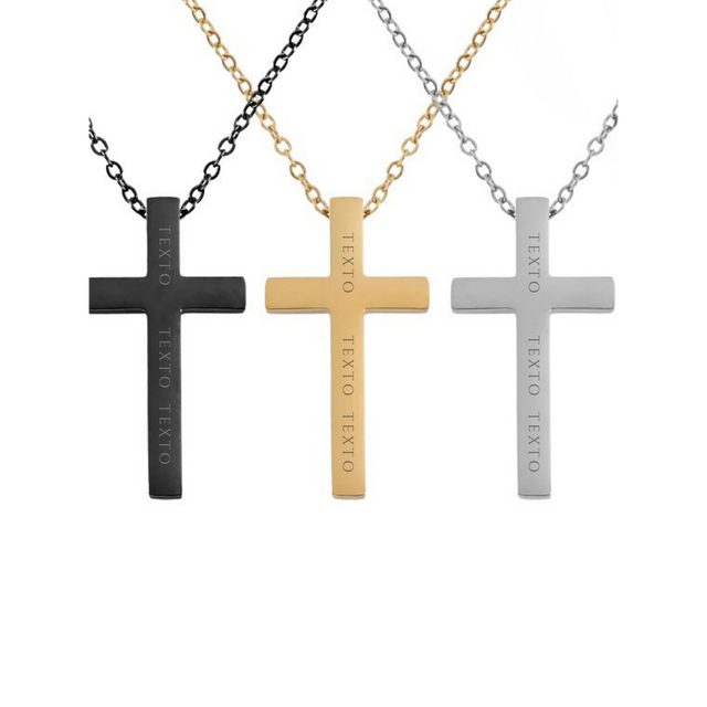 Collares colgante cruz personalizables