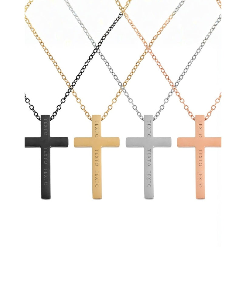 Collares colgante cruz personalizables