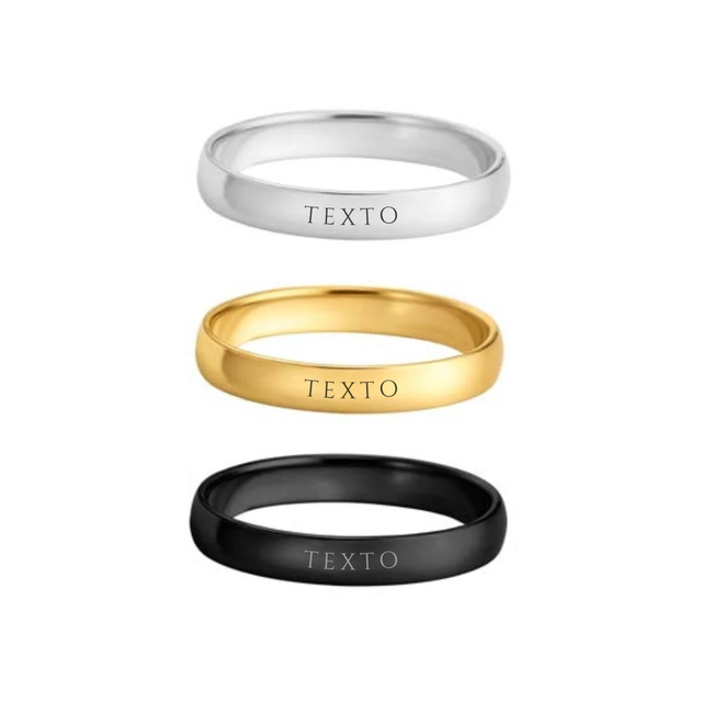 Anillos acero inoxidable personalizables