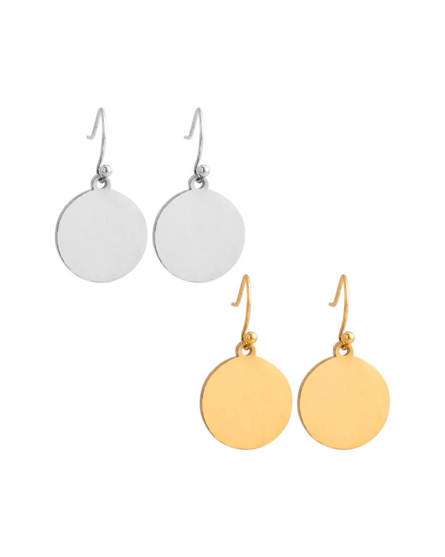 Pendientes de gancho redondos personalizables