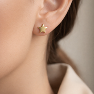 Pendientes estrella dorada