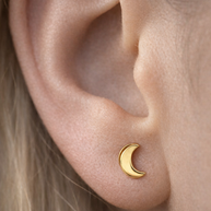 Pendientes luna dorada