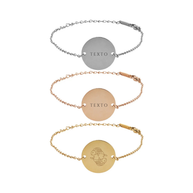 Pulseras con medalla redonda personalizables