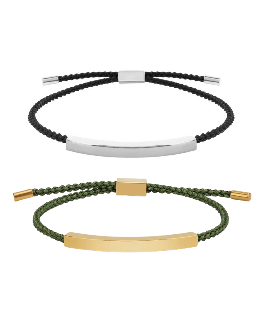 Pulseras cordón trenzado personalizables