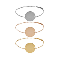 Pulseras con medalla redonda personalizables