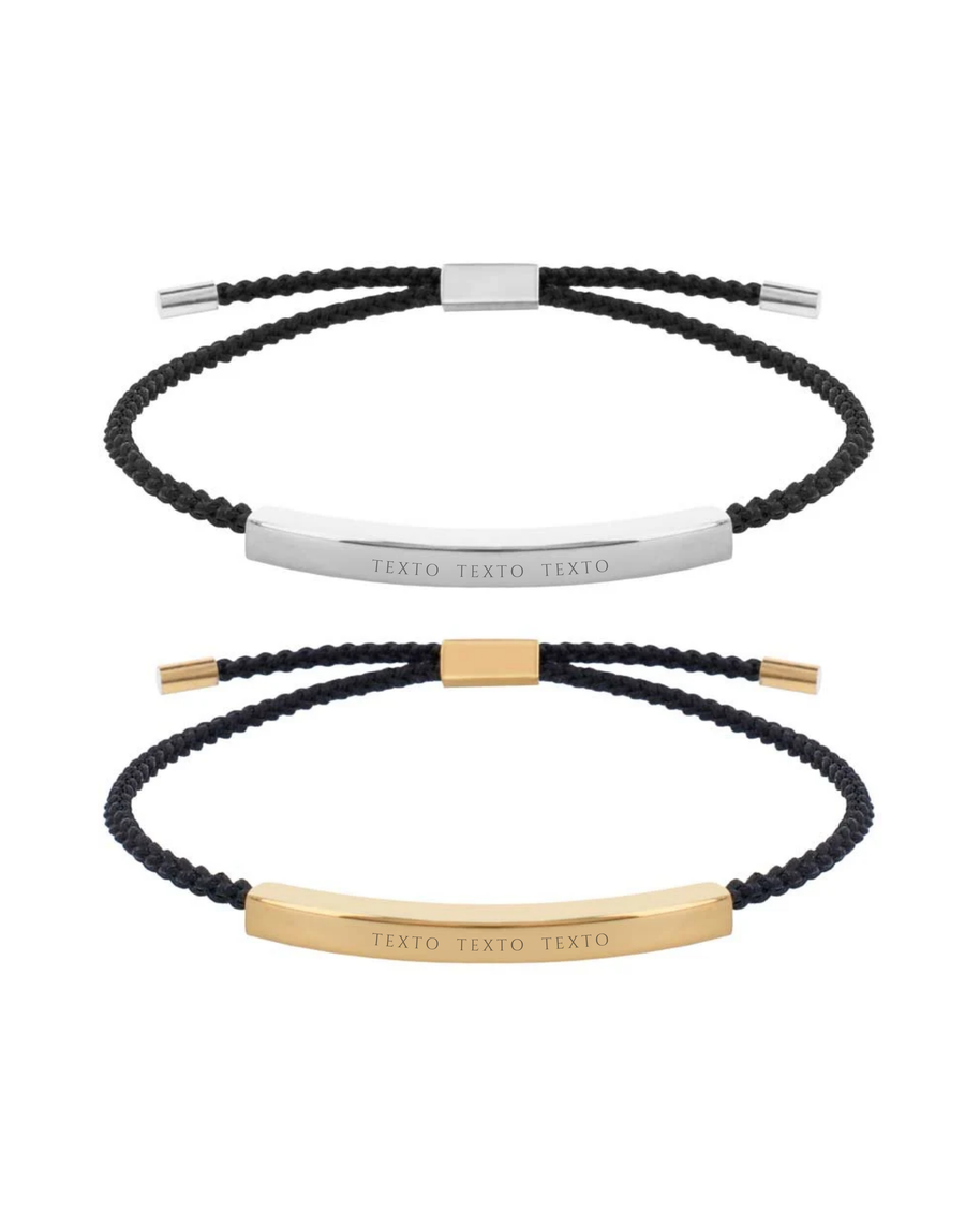 Pulseras cordón trenzado personalizables