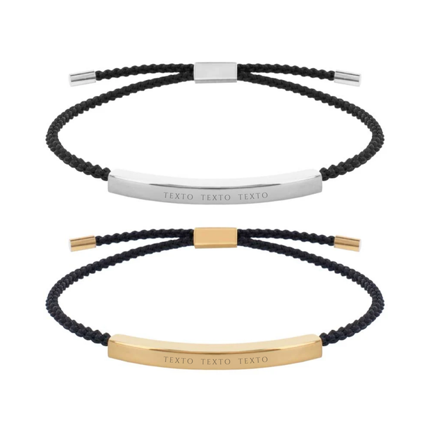 Pulseras cordón trenzado personalizables