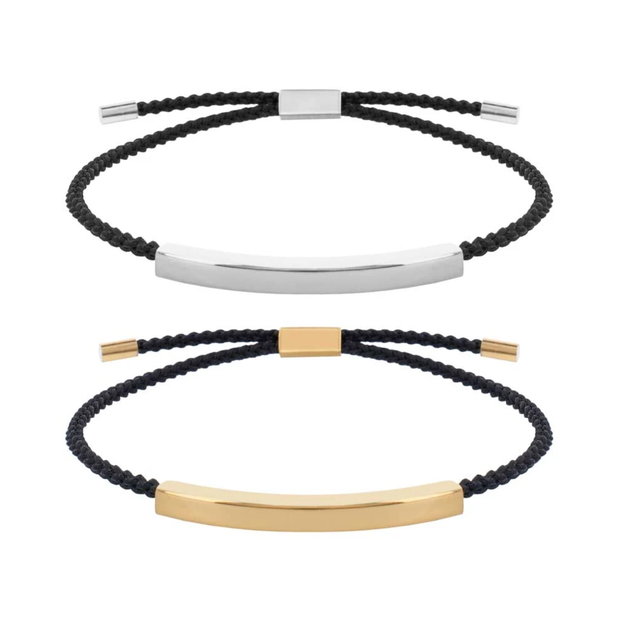 Pulseras cordón trenzado personalizables