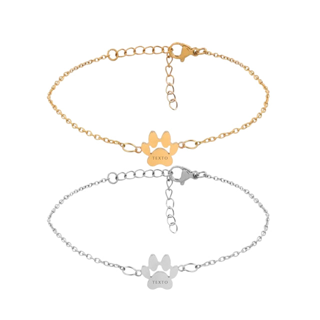 Pulseras huella mascota personalizables