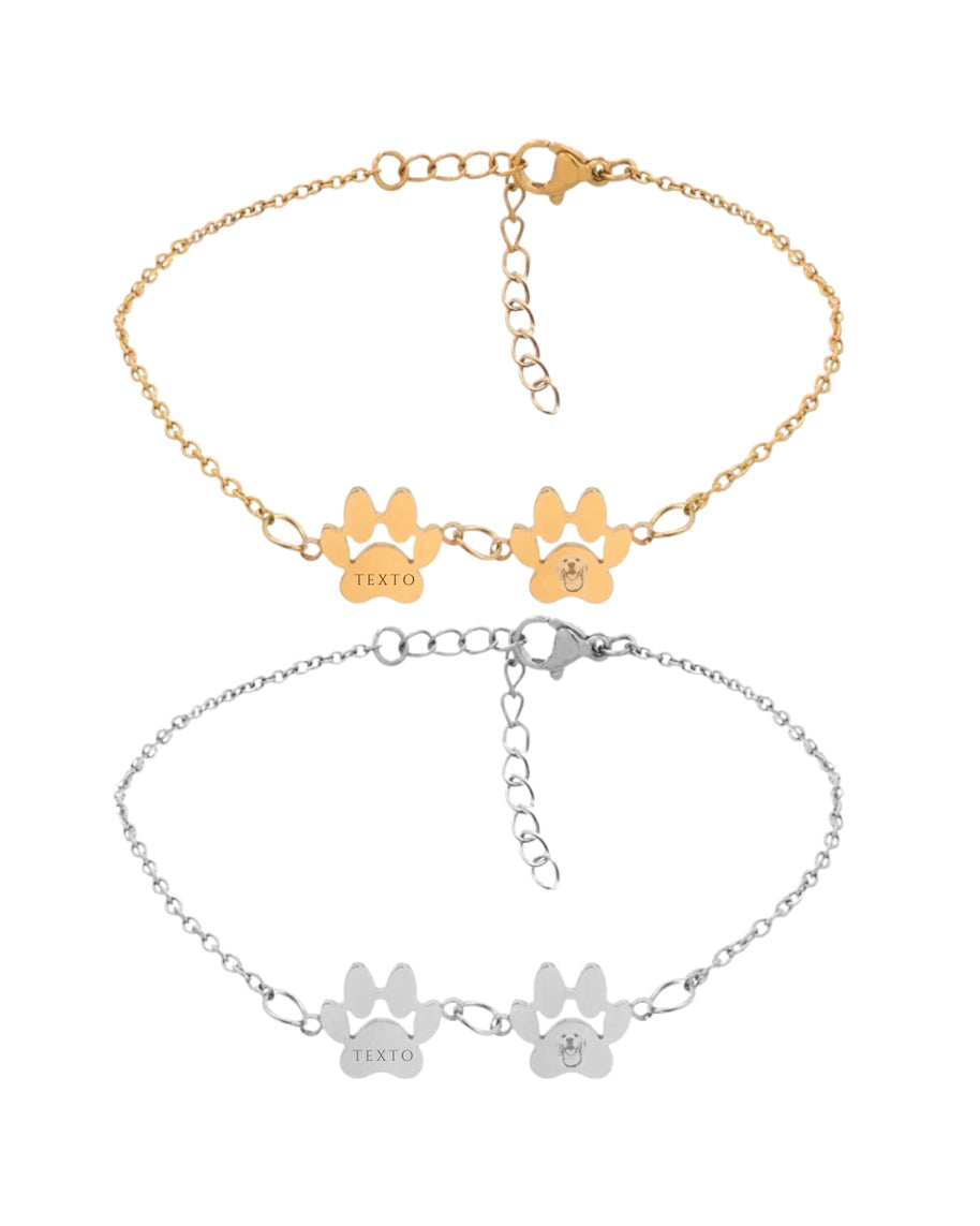 Pulseras huellas mascota personalizables