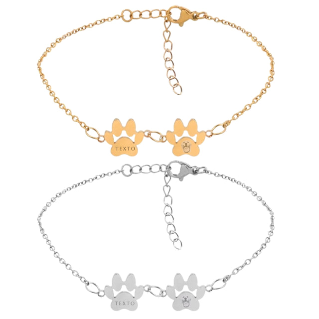Pulseras huellas mascota personalizables