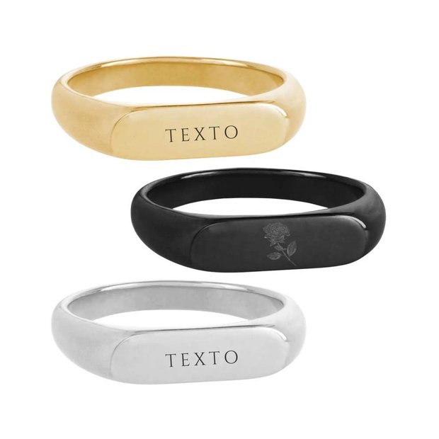 Anillos sello rectangular personalizables