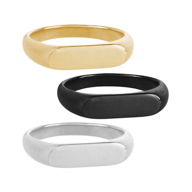 Anillos sello rectangular personalizables