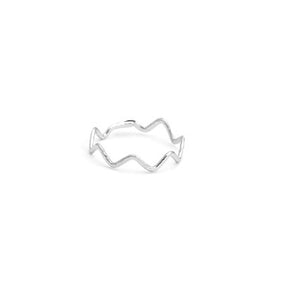 Anillo plateado ZigZag