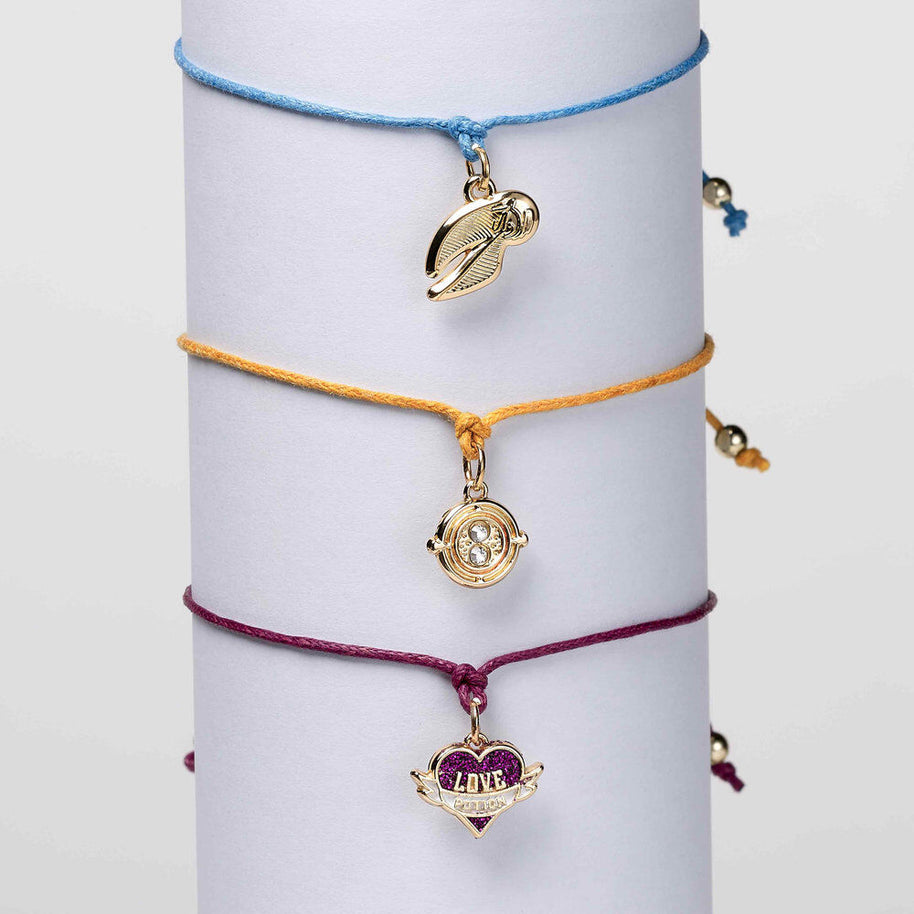 Set 3 pulseras Amistad Snitch Dorada Harry Potter