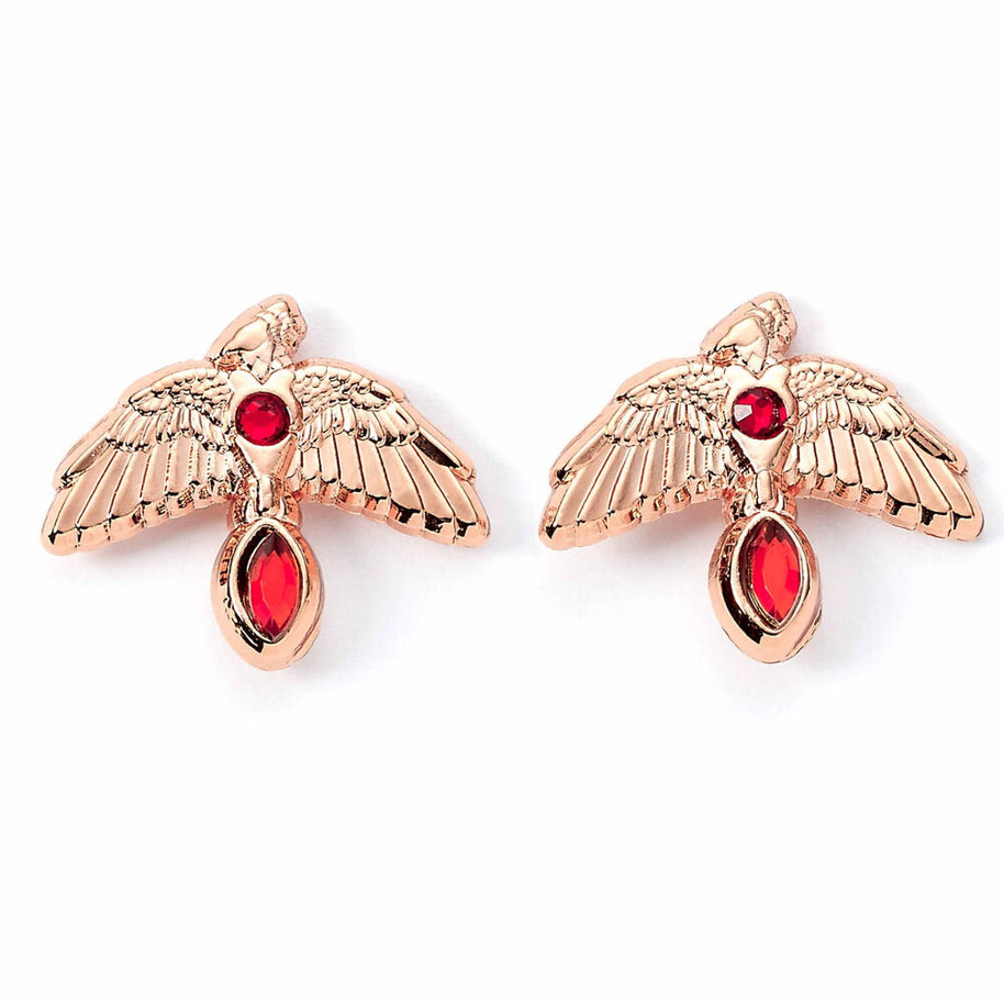 Pendientes Fawkes Rose Gold Harry Potter