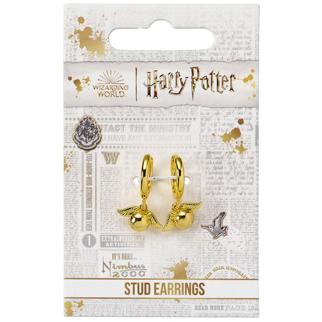 Pendientes Snitch Dorada Harry Potter